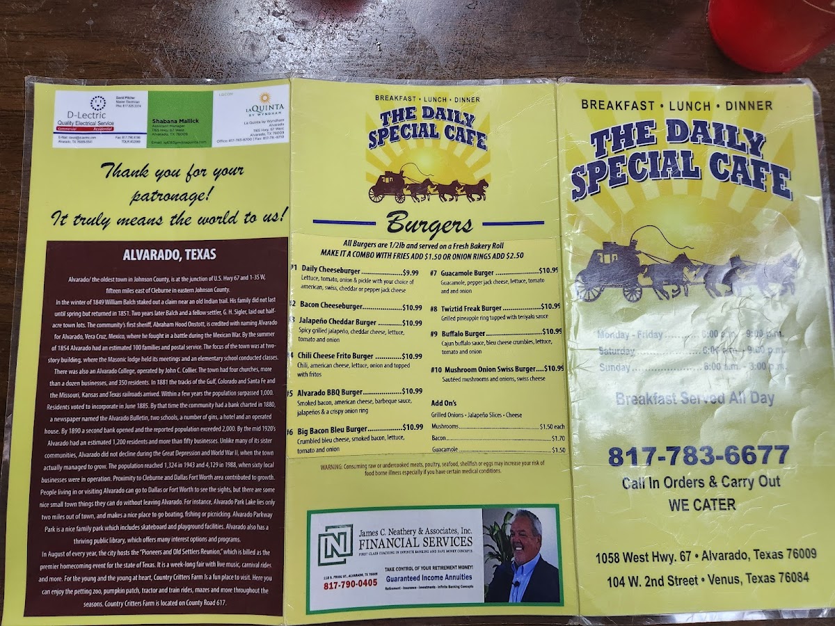 The Daily Special Cafe Menu - Image 3